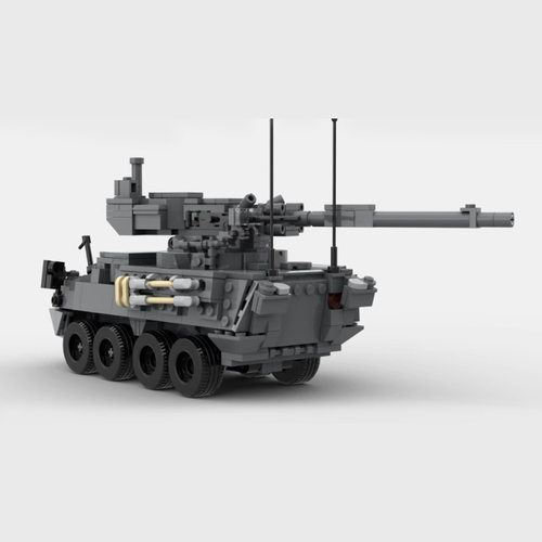 MOC积木DIY 162081 M1128装甲车 模型拼装 益智积木玩具儿童