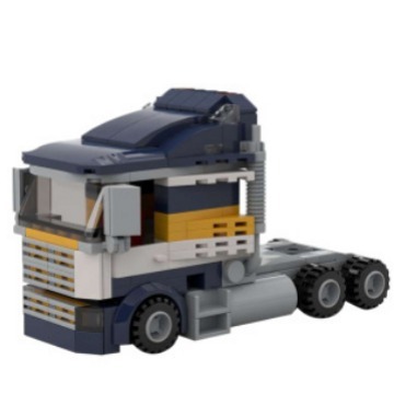 MOC积木25080 高速卡车车头 创意拼搭儿童 跨境积木组装