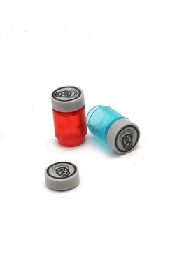 兼容乐高98138pd033 罐头 饮料 易拉罐印刷摆件小颗粒积木MOC DIY