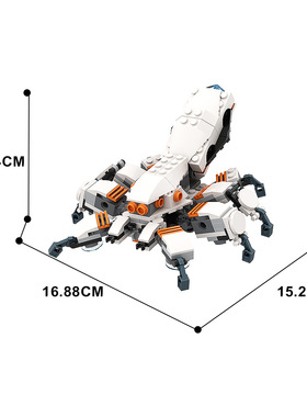 MOC-5994塔兰托毒蛛自主设计无脊椎动物狼蛛积木模型益智拼装玩具