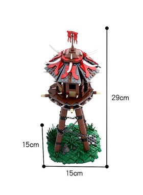 MOC积木 57715 积木套装 魔兽世界兽人的塔 益智玩具创意