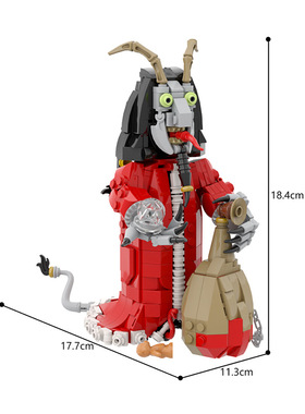 MOC小颗粒 圣诞角色Krampus坎卜斯拼搭玩具积木