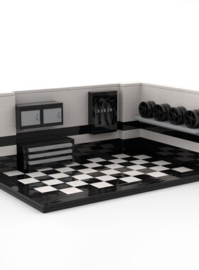 国产积木MOC-127308speed8格车停放展示车库场景男孩玩具