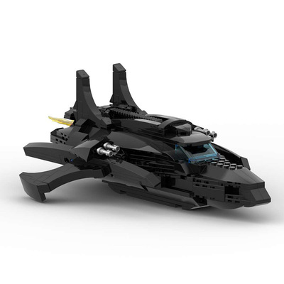 MOC-38420积木兼容DIY 蝙蝠船 模型男孩蝙蝠侠战车机甲拼装玩具