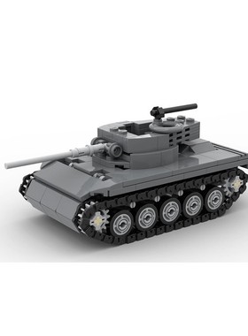 MOC-132365军事系列 M18地狱猫坦克模型小颗粒拼装积木儿童玩具