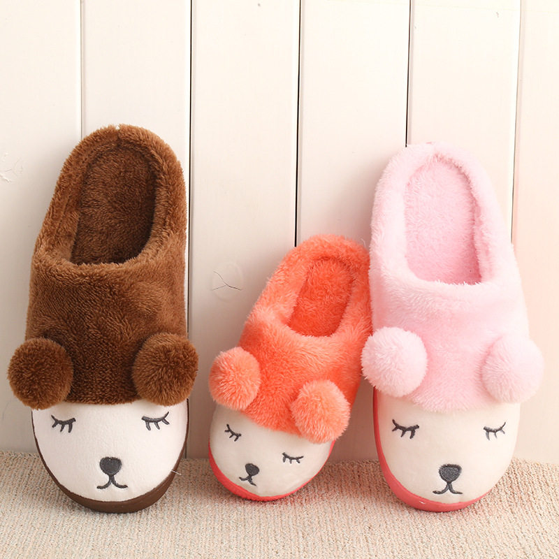 Pantoufles enfants en suède pour hiver - semelle autre - Ref 1004021 Image 7