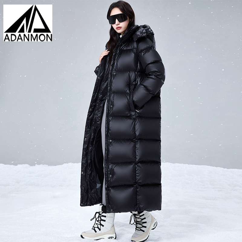 爱丹蒙超厚羽绒服长款95%白鸭绒防寒服抗寒-40度北方旅游加厚外套