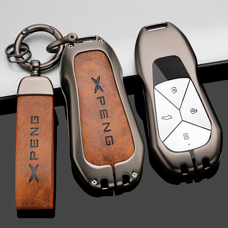 适用于20d22款小鹏G3i钥匙套p5新款p7专用全包男士g3金属汽车壳扣