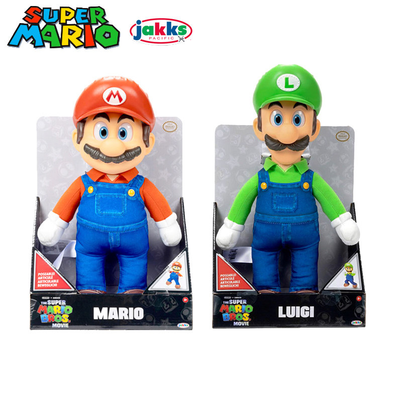 杰克仕超级玛丽Mario游戏周边马力欧14寸路易吉15寸公仔手办