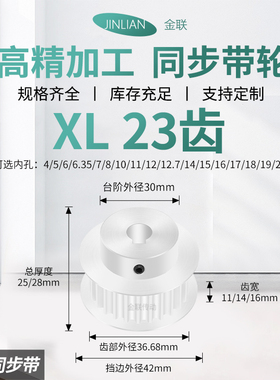 同步轮XL23齿宽11/14/16内孔10/12/14/156传动装置皮带轮同步带轮