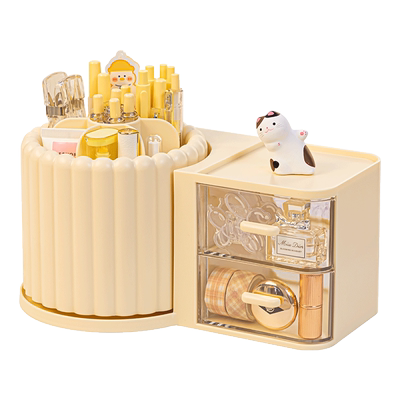 奶油风ins大容量一体收纳盒