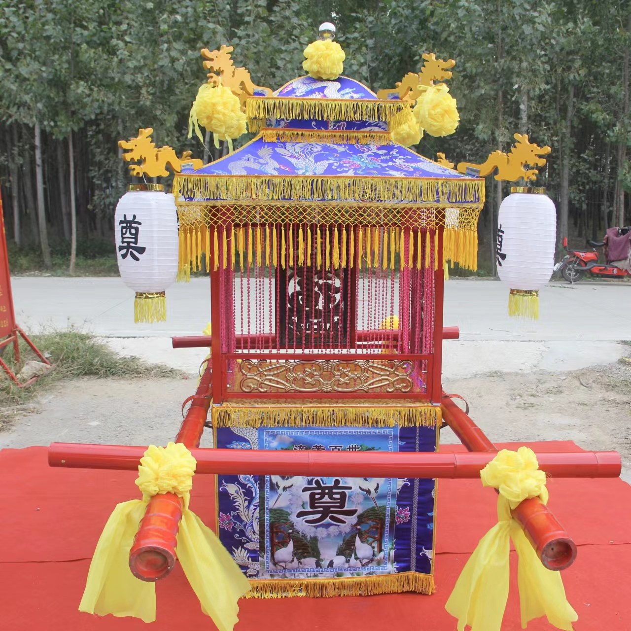 花轿镀锌钢管材质可折叠可拆卸