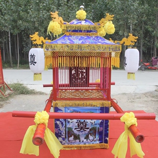 白事花轿天堂花轿殡葬轿子抬骨灰盒轿折叠抬照片轿厂家直销抬遗相