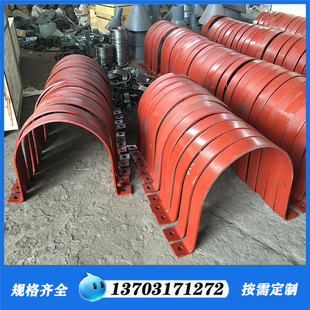 化工管道支吊架导向管卡A3-1-89紧固管卡A4-1-133s碳钢双螺栓管夹