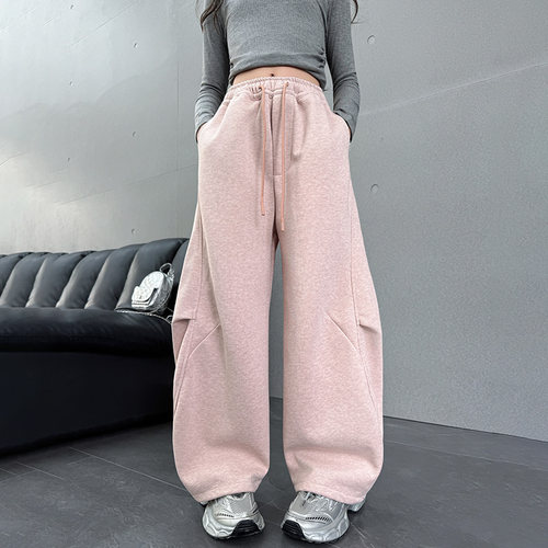 女童工装裤秋款时尚休闲弯刀长裤