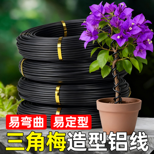 绑扎三角梅绿植造型铝丝盆景专用吕丝压枝固定线植物铝线绑花铁丝