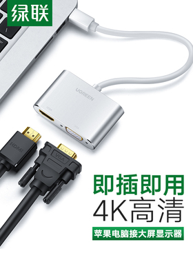 Greenlink Minidp转Hdmi/Vga适用于电脑转换器投影仪接口MacBook