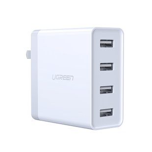 绿联三口充电器头usb插头手机快充适用于iPhone安卓平板耳机一拖三四口通用排插数据线多口多功能5v3a充电头