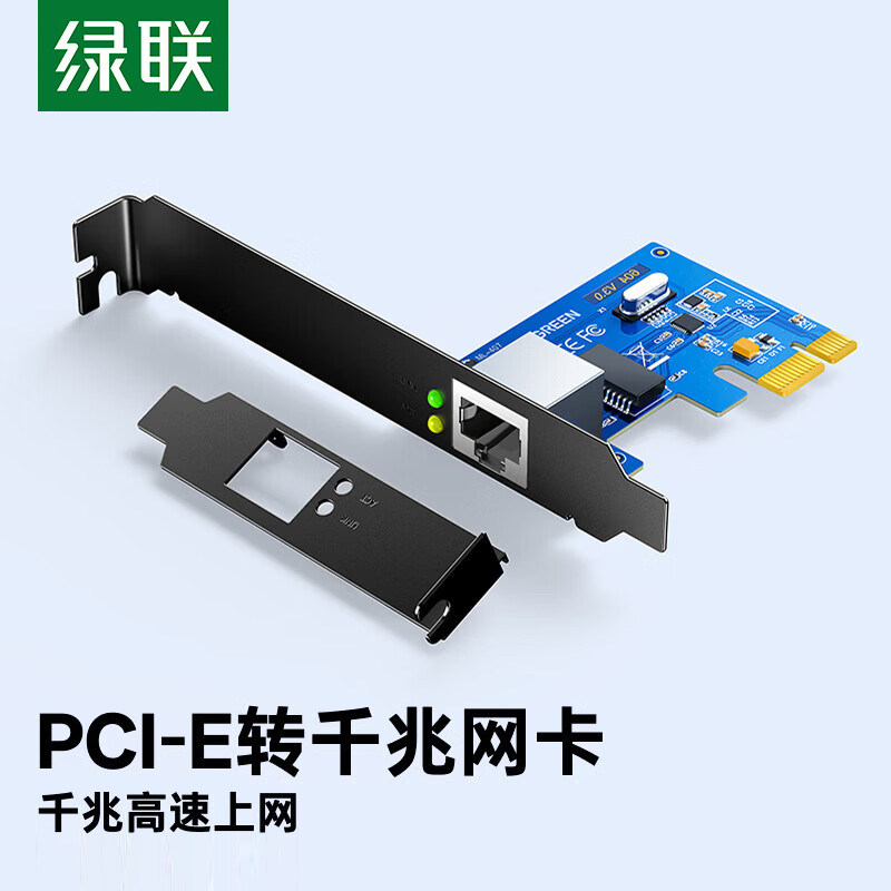 绿联PCI-E千兆网卡拓展转接面板图片