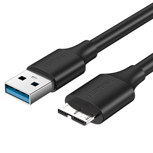 绿联micro usb3.0移动硬盘数据线传输双头供电快充适用于索尼东芝wd西部希捷note3/typec接电脑手机延长线