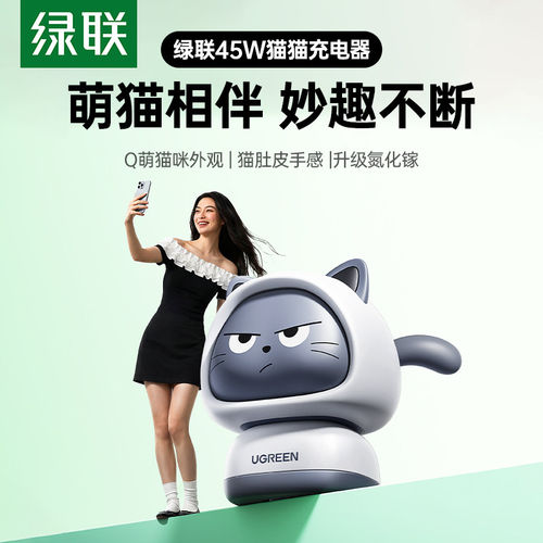 绿联45W猫猫充电器适用苹果17
