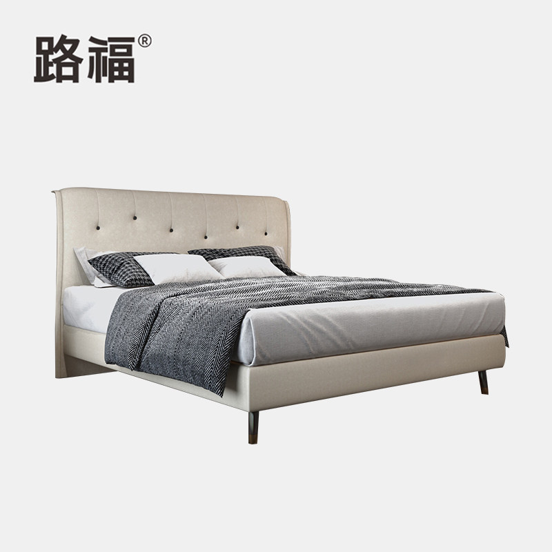 德国路福 智能床垫搭配床屏 床架科技布床头(k201,r201)