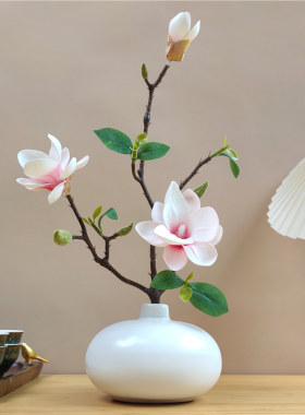 仿真玉兰花餐桌装饰品摆件