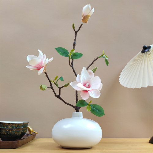 仿真玉兰花餐桌装饰品摆件