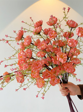 杜鹃花仿真花摆设插花干花客厅装饰摆件餐桌花彩蝶花艺假花花束