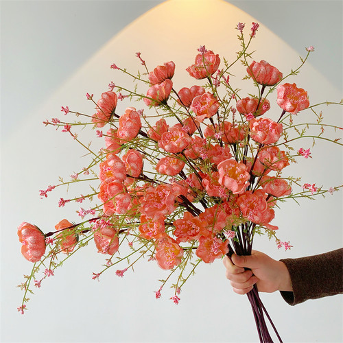 杜鹃花仿真花摆设插花干花客厅装饰摆件餐桌花彩蝶花艺假花花束