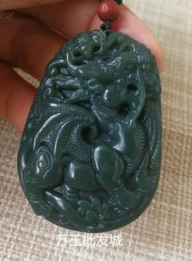 和田玉貔貅吊坠男士项链