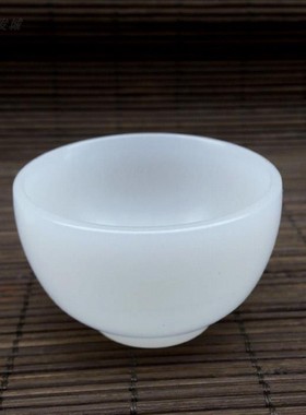天然玉杯子 阿富汗白玉杯子 酒杯茶具茶杯酒具工夫茶杯 支持检测