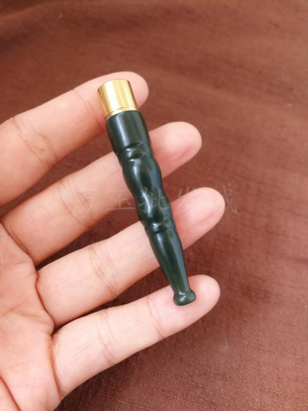 天然和田玉玉石步步高升循环过滤器健康戒烟具养生新款烟嘴带证书