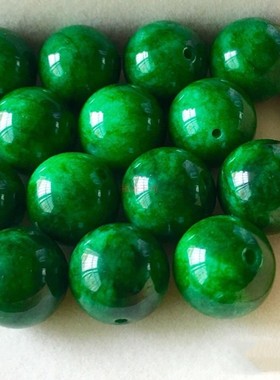 天然干青玉圆珠 文玩小配珠 diy菩提佛珠手串隔珠弟子珠饰品配件