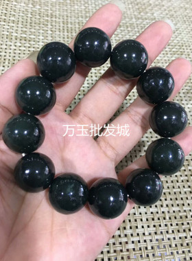 和田玉现货男士圆珠链新品包邮