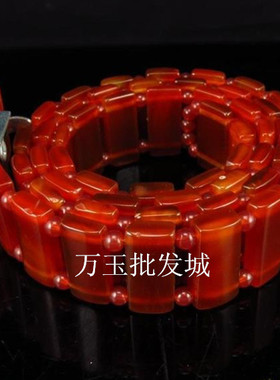 天然玛瑙玉石红色休闲风腰带新品