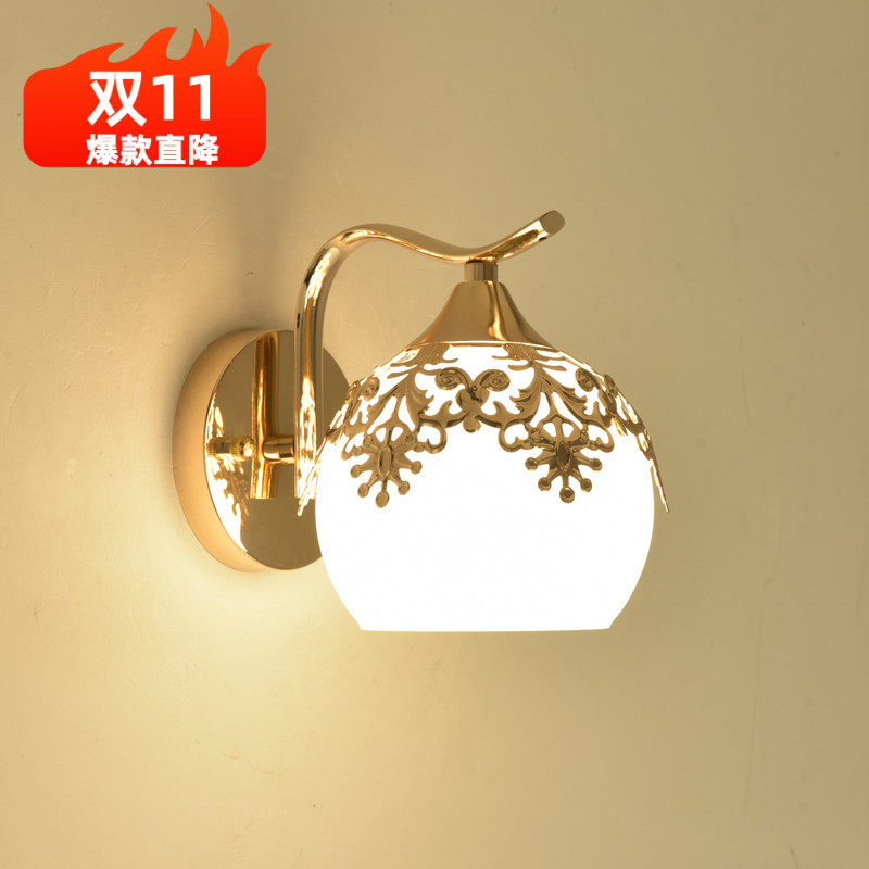壁灯简约现代卧室床头客厅背景墙壁灯简欧创意过道楼梯led灯具