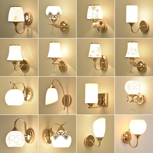 壁灯卧室简约现代金色墙灯客厅背景过道楼梯灯led房间主卧床头灯