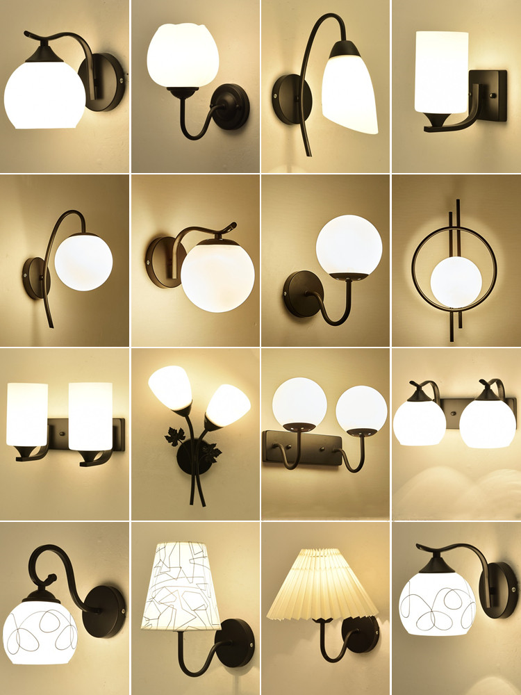 벽 램프 침실 새 벽 램프 거실 발코니 복도 통로 램프 계단 램프 LED 룸 크리 에이 티브 머리맡 램프