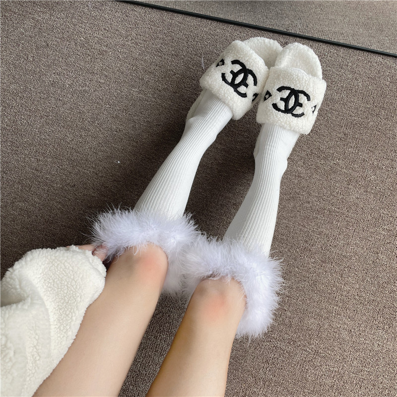 毛毛边中筒袜ins网红同款羽毛蓬蓬甜美少女可爱洛丽塔及膝小腿袜