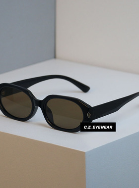 ins设计感酷飒窄框高级感墨镜