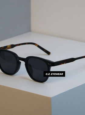 CHOZEN/日系vintage偏光墨镜防紫外线防晒方圆脸太阳眼镜可配度数