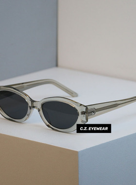 章若楠同款韩版猫眼墨镜方圆脸