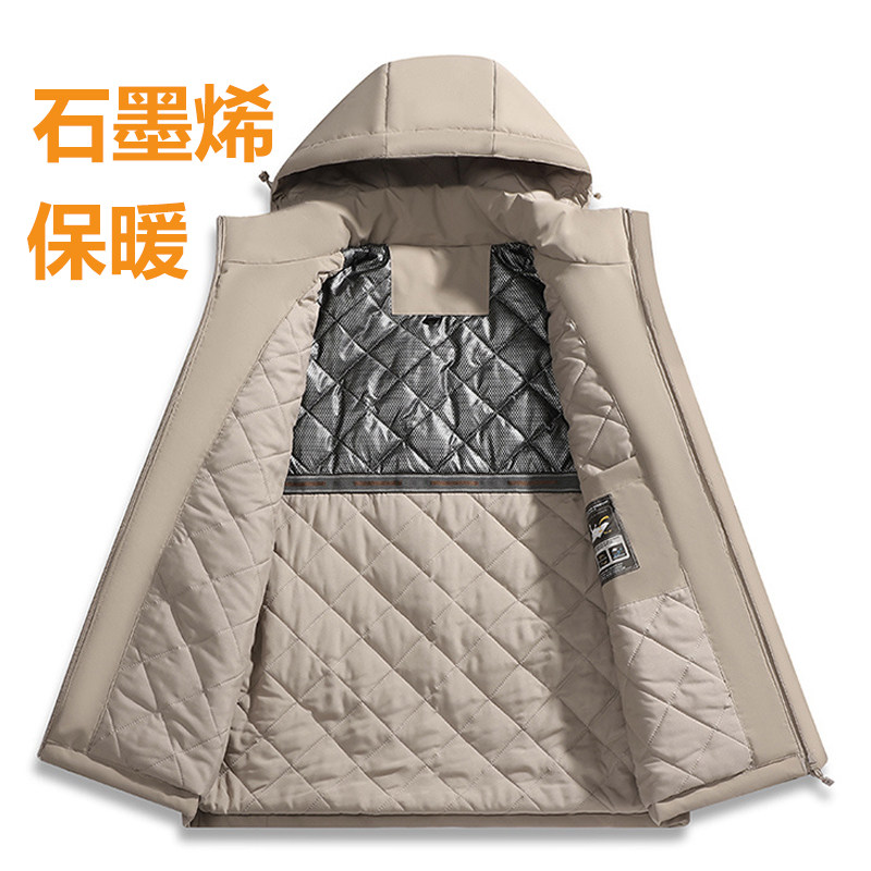 冬季保暖棉服冲锋衣男女加棉加厚防风外套石墨烯冲锋棉服防寒服