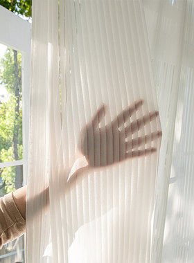 竖百叶纱帘窗帘透光不透人卧室客厅阳台白色防晒隔热飘窗绍兴柯桥