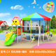 大型户外儿童蹦床滑梯组合带护网计数功能200kg承重亲子游乐设施