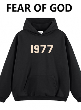 essentlals王鹤棣同款1977连帽FOG宽松卫衣潮牌秋冬男女情侣外套