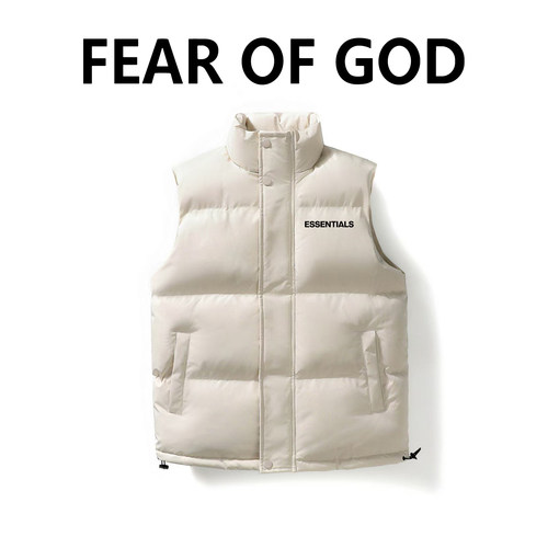 ESSENTIALS立领马甲坎肩FOG潮牌男女情侣秋冬防水外套美式棉服