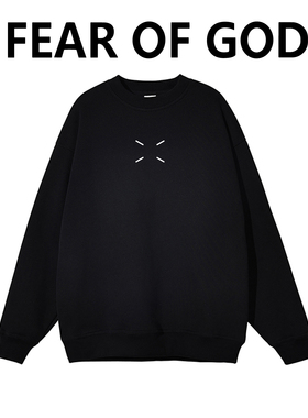 FOG复线ESSENTIALS四角标圆领长袖卫衣重磅男女情侣美式高街外套