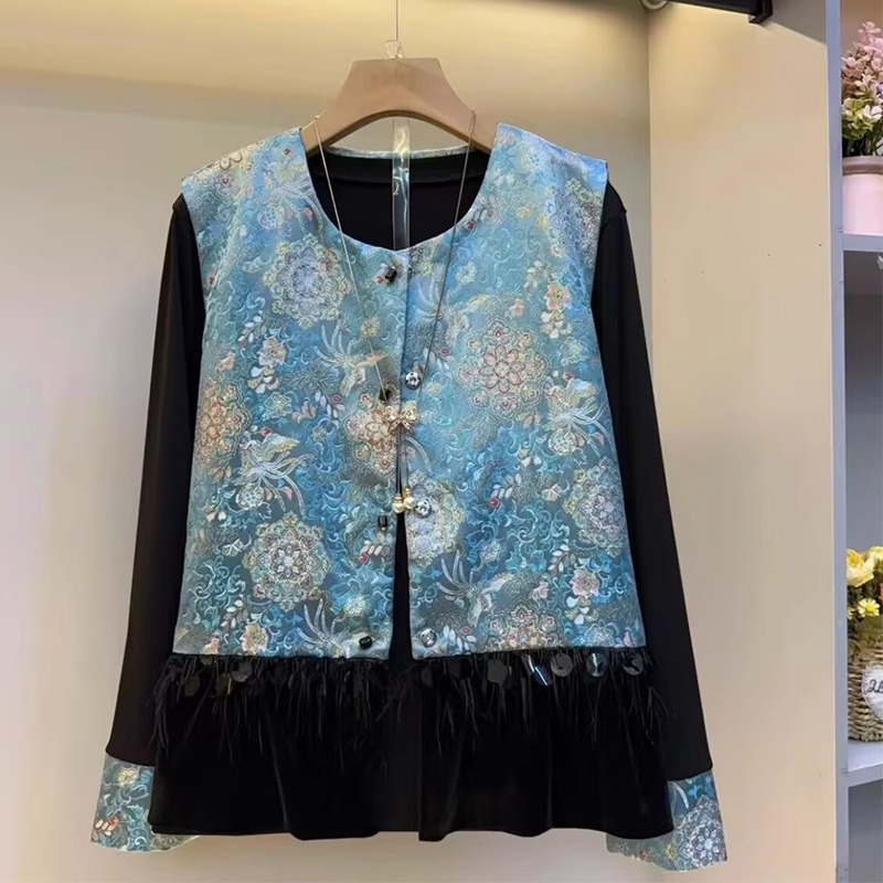 大码新中式复古国风套装